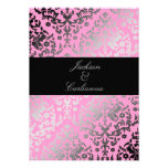 311-Dazzling Damask Pink Flamingo Personalised Announcements