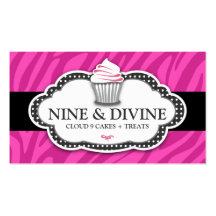 311 Divine Pink Zebra Stripes Business Cards