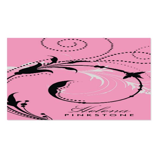 311-Dotted Desire | Pink Business Card