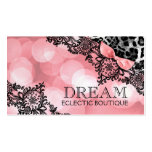 311 Dream in Light Leopard & Lace Sweet Pink Pearl Business Cards