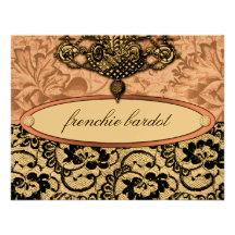 311 Frenchie Boudoir Gift Certificate Metallic Custom Announcements