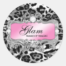311 Glam Crazy Sticker Black Leopard