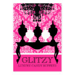 311 Glitzie Candie Black Table Pink Rococo Business Card Template