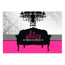 311-Glitzy Boutique Interiors Appointment Card Business Card Template