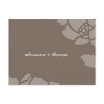 311-GOLDEN FLORAL IMPRINT SAVE THE DATE OR THANK U POST CARD