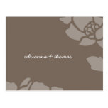 311-GOLDEN FLORAL IMPRINT SAVE THE DATE OR THANK U POST CARD