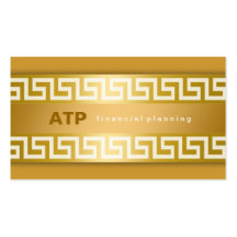 311-Golden Greek Key Business Card