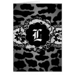 311-Grey Storm Leopard Lace Thank U Card