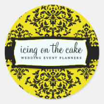 311-Icing on the Cake - Bee Round Stickers