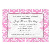 311-Jocelyn Pink Damask Invitation