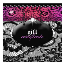 311-Lace De Luxe - Multi-Coloured Gift Certificate Personalized Announcement