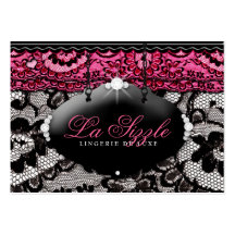 311-Lace de Luxe - Pink Business Card Templates