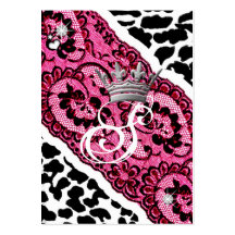 311-Lacy Leopard & Tiara Business Card