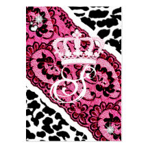 311-Lacy Leopard & Tiara Business Cards