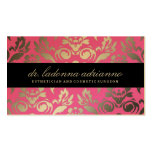 311-Ladonna Damask Pink Business Card