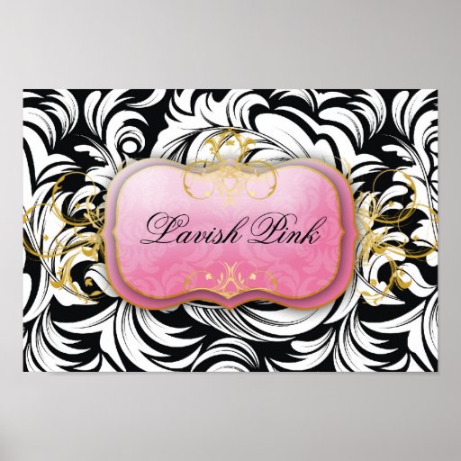 311-Lavish Pink Plate Poster