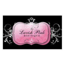 311 Lavish Pink Plate Silver Loyalty Card Business Card Template