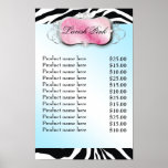 311 Lavish Pink Platter Zebra Price List Print