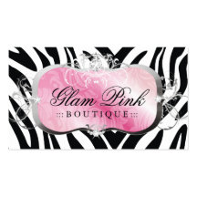 311 Lavish Pink Platter | Zebra { Update } Business Card Templates