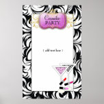311-Lavish Purple Plate Cosmetic Party Posters