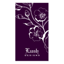 311-Lush Eggplant Purple Business Card Templates