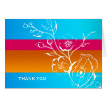 311-Lush Tropical Sunset Thank you Greeting Cards