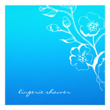 311-Lush Tropical Waters Custom Invitations