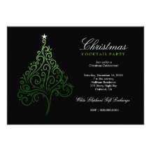 311-Magical Christmas Tree Invite | Green