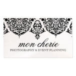 311 Mon Cherie Damask Black Business Card