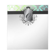 311 Ooh La La Aqua Lime Damask Note Pads