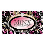 311 Opulent Hot Pink Leopard Premium Pearl Paper Business Cards