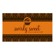 311-Orange Swirly Sweet Business Card