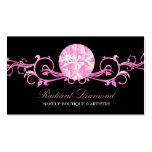 311-Pink Diamond Radiance | Black Business Card Templates