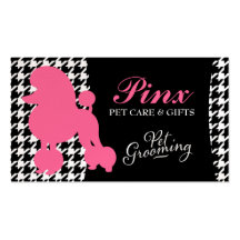 311 Pinx the Poodle Pet Card Business Card