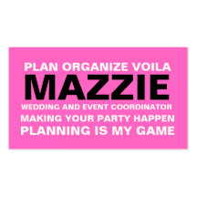 311 Planner / Coordinator / Events Business Card Templates