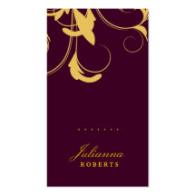 311-Roxy Eggplant & Mustard Business Card Templates