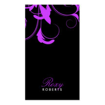 311-Roxy Solid |  Purple and Black Business Card Template