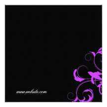 311-Roxy Solid Purple Gift Certificate Custom Announcement