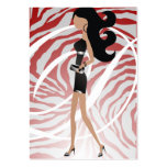 311-Sassy Fashionista Monogram Rouge Business Card Template