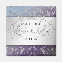 311-Silver Divine Hydrangea Save the Date Magnet