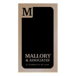 311-Sleek Corporate Monogram | Law Metallic Card Business Card