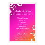311-Swanky Swirl Dinner Drink Menu Wild Sunset Personalized Announcements