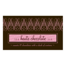 311-SWIRLY SWEET CHOCOLATE BUSINESS CARD