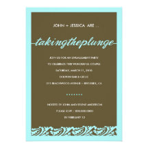 311-TAKING THE PLUNGE ENGAGEMENT CUSTOM INVITATIONS