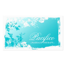 311-TRANQUIL GARDEN BLUE FADE BUSINESS CARD TEMPLATES