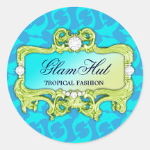311 Tropical Glam Dolphin Print Sticker