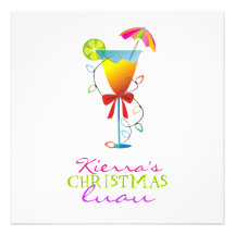 311-Tropical Paradise Christmas Luau Invitation