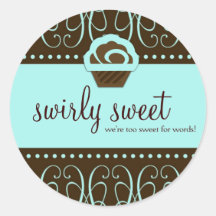 311-Turquiose Swirly Sweet Too Stickers
