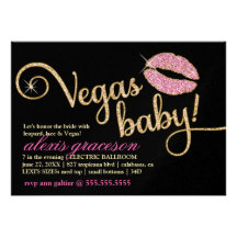 311 Vegas Baby Glitzy Kiss Metallic Custom Announcement