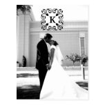 311-WEDDING ANNOUNCEMENT MONOGRAM POSTCARD
